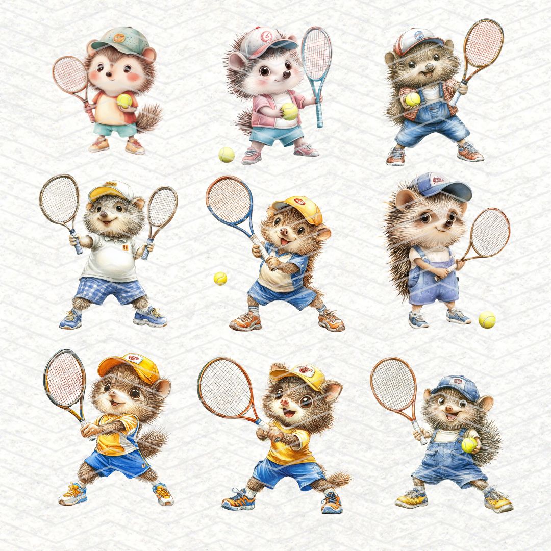 Tennis Lover | 43 Clipart PNG per scrapbooking die cuts fai da te