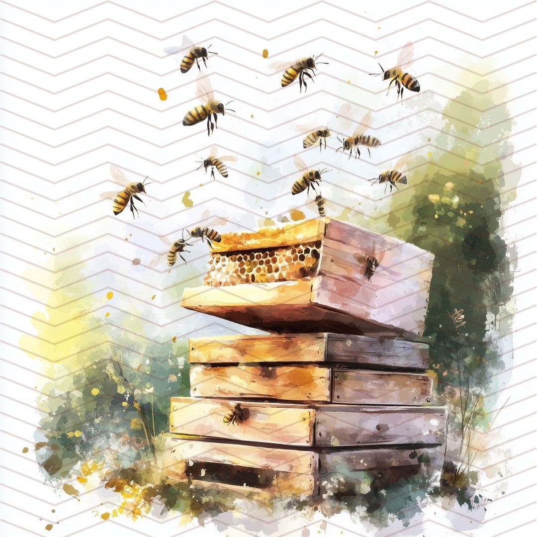 Kit carta scrapbooking con api Bee Happy | formato 30.5x30.5 (12"x12")