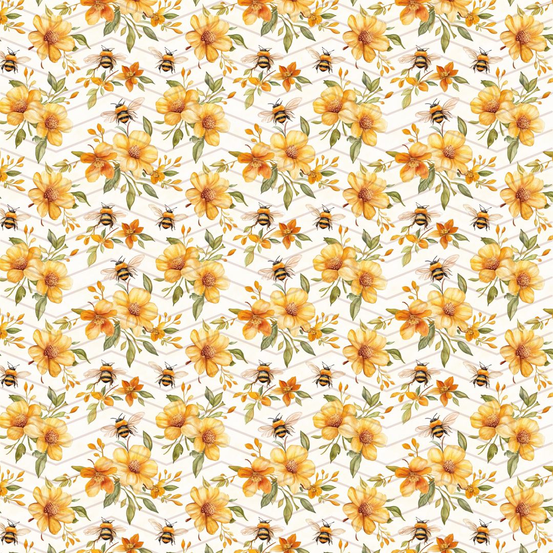 Kit carta scrapbooking con api Bee Happy | formato 30.5x30.5 (12"x12")