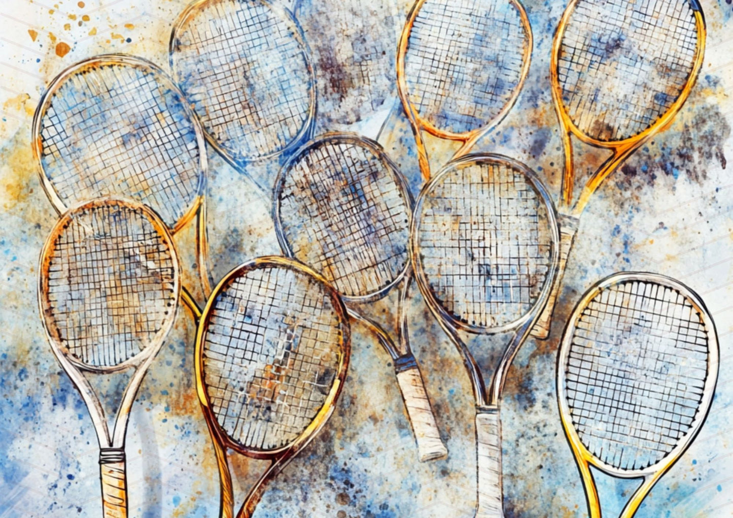 Kit carta scrapbooking Tennis Lover | formato A4 orizzontale