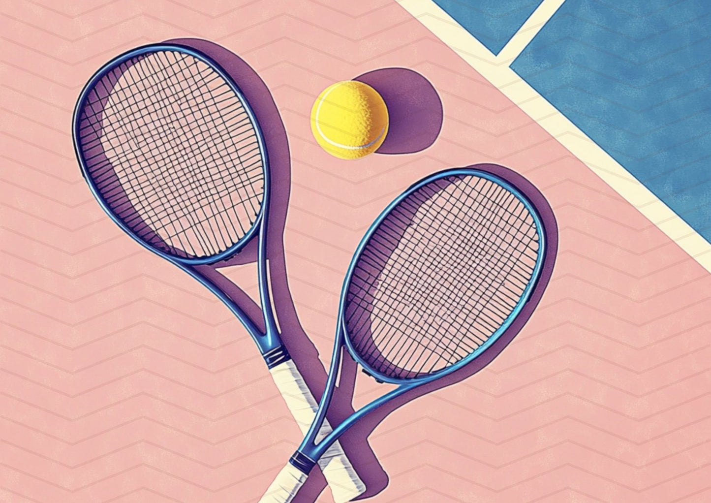 Kit carta scrapbooking Tennis Lover | formato A4 orizzontale