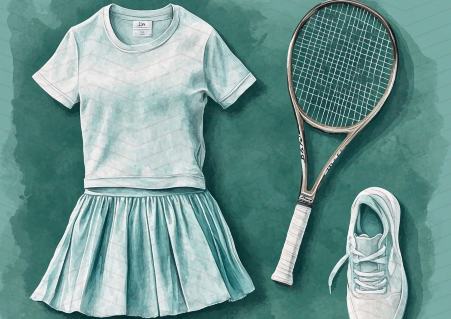 Kit carta scrapbooking Tennis Lover | formato A4 orizzontale