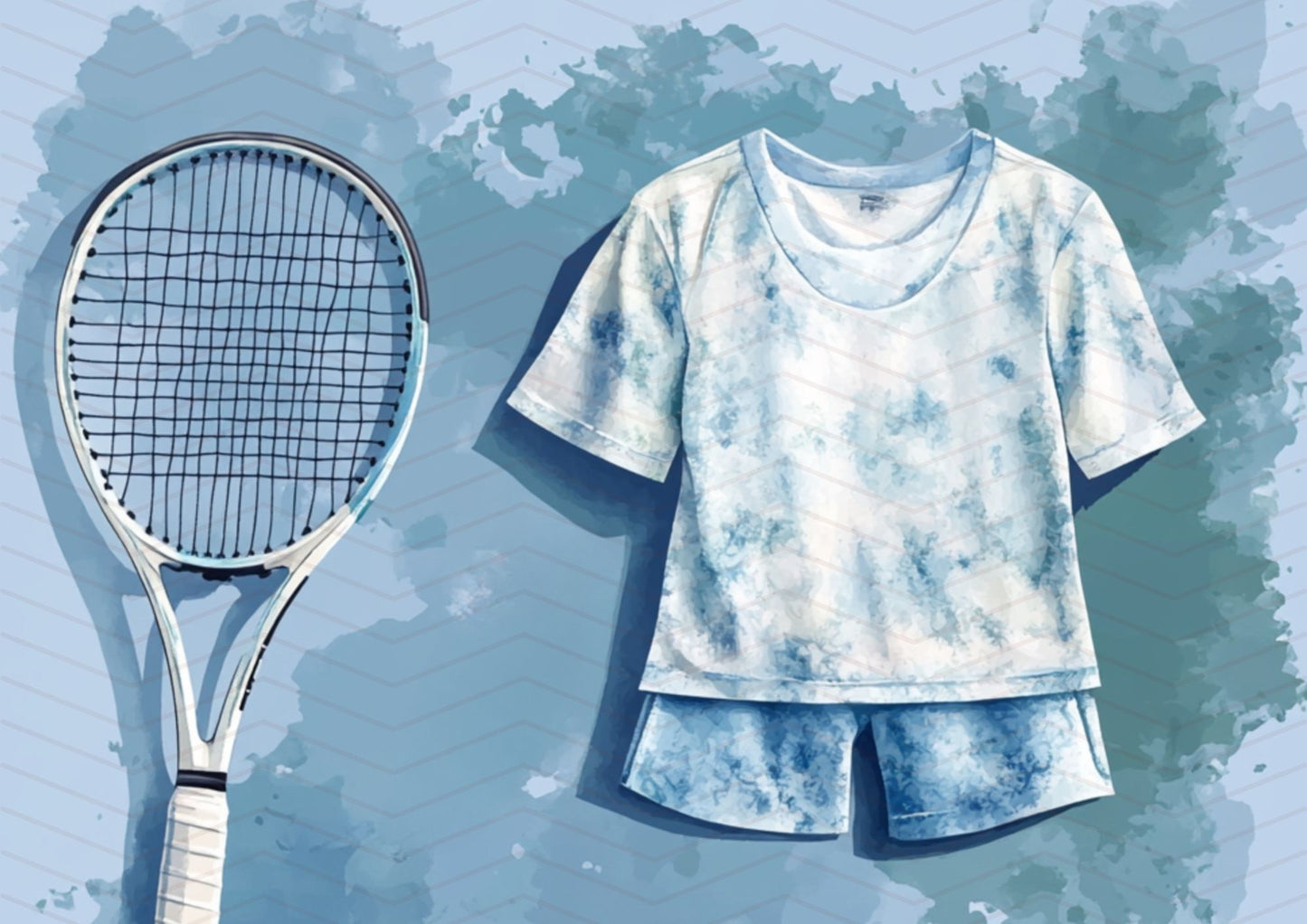 Kit carta scrapbooking Tennis Lover | formato A4 orizzontale