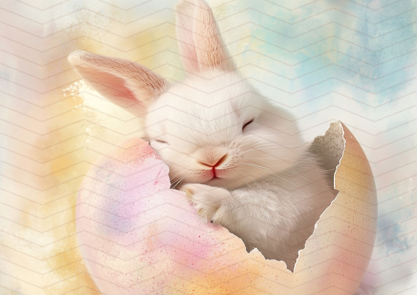 Kit carta scrapbooking Happy Easter per Pasqua | formato A4 orizzontale