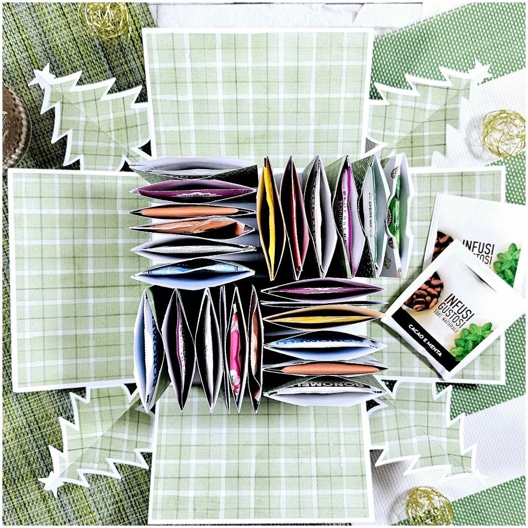 Explosion Box Natale | Calendario Avvento per Tisane | Angolo Albero