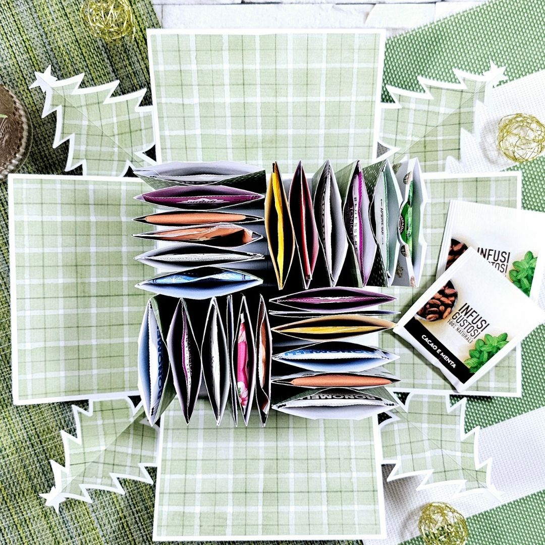Explosion Box Natale | Calendario Avvento per Tisane | Angolo Albero