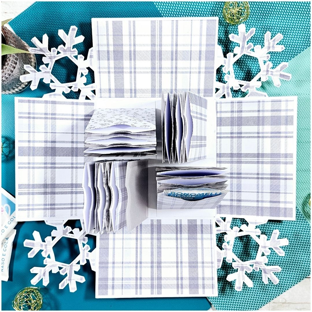 Explosion Box Natale | Calendario Avvento per Tisane | Angolo Fiocco di Neve
