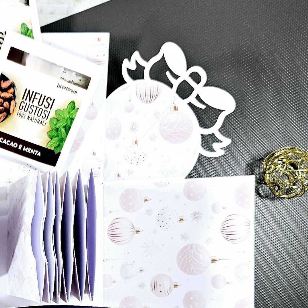 Explosion Box Natale | Calendario Avvento per Tisane | Angolo Pallina natalizia