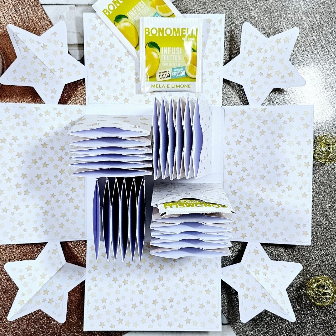 Explosion Box Natale | Calendario Avvento per Tisane | Angolo Stella