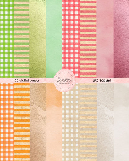 Gifts from Santa | Natale watercolor clipart - stickers - adesivi - digital paper