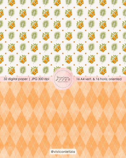 Digital paper A4 ispirati al viaggio a Siviglia