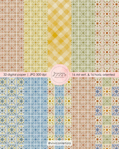Digital paper A4 ispirati al viaggio a Siviglia