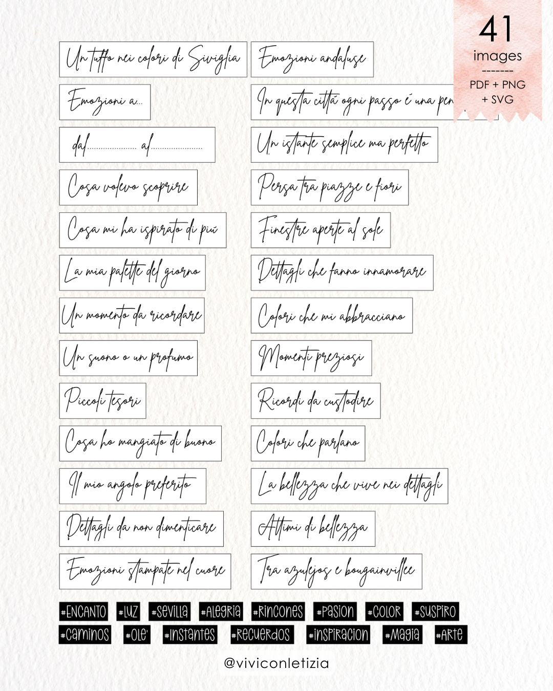Frasi e sentiment italiani per travel journal