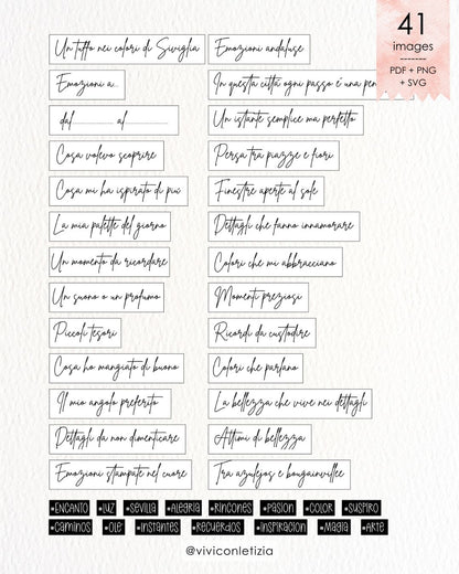 Frasi e sentiment italiani per travel journal
