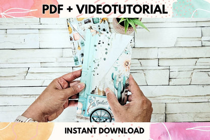 Porta documenti scrapbooking con foglio 30x30 cm

