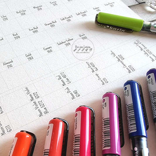 Karin Brushmarkers PRO | Cartella colori (Color Chart)