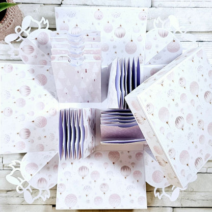 Explosion Box Natale | Calendario Avvento per Tisane | Angolo Pallina natalizia